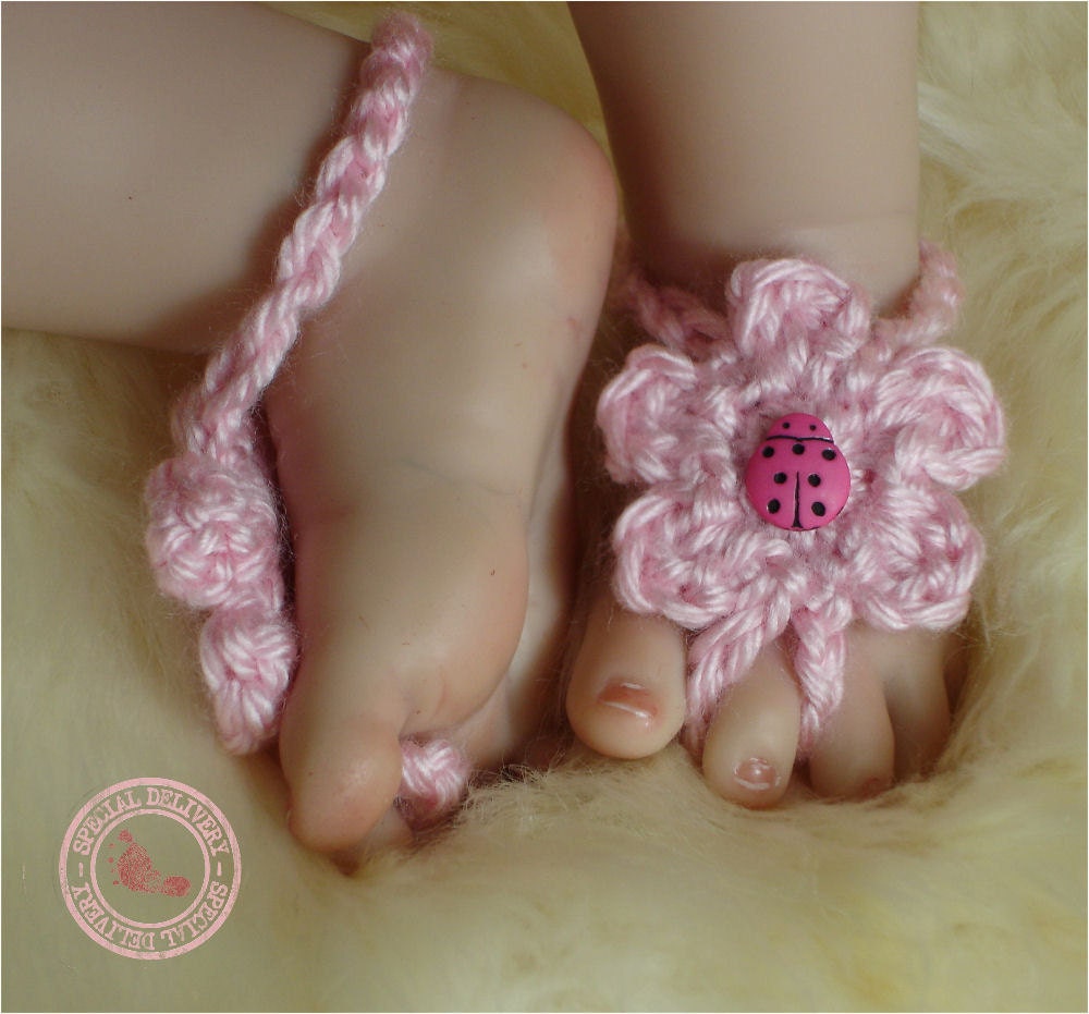 Baby Sandals Baby Girl Barefoot Sandals Baby by SweetnessInSmyrna