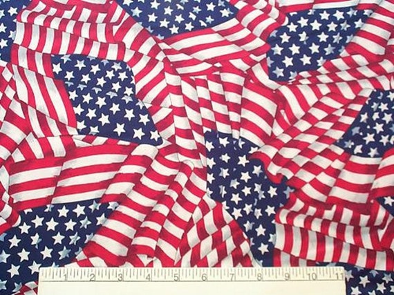 Items Similar To American Flag Fabric Waving 60