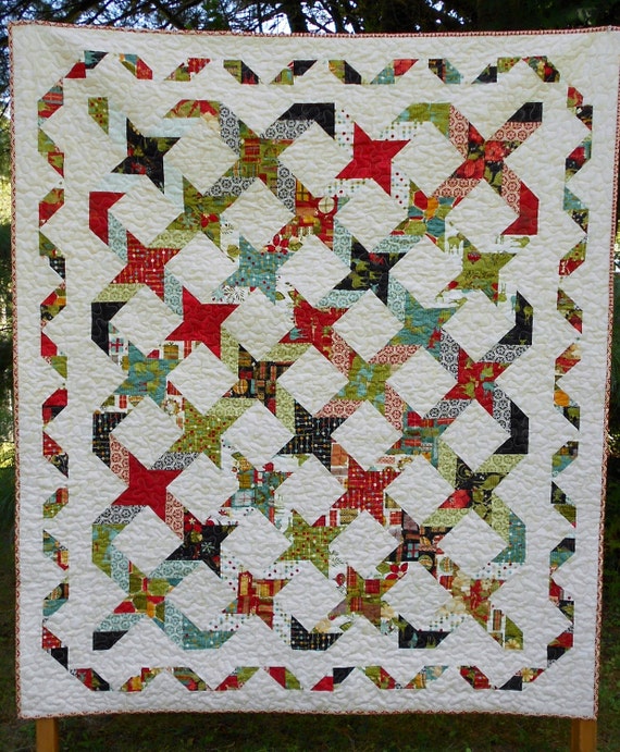 twisting-with-the-stars-quilt-and-table-runner-quilt-pattern-quilting-books-patterns-and-notions