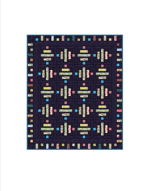 Quilt Pattern Zen Garden Jelly Roll Pattern 73 x 87 inches