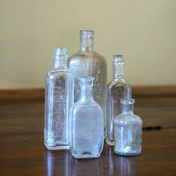Antique Glass Bottle Collection // The Apothecary