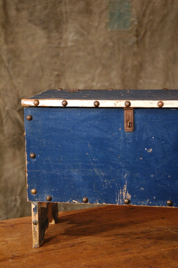 Old Blue Trunk // Studded Stool // Little Chest