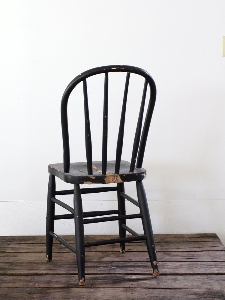 black spindle chair
