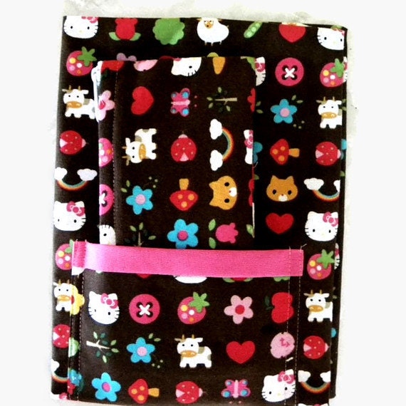 Hello Kitty Composition notebook Cover with pencil case