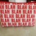 Fun Pouch-New slightly Padded-Large Cosmetic zipper Pouch-Maxine red and white Blah Blah Blah