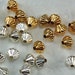 40 Bicone Corrugated Metal Beads Gold Plated Beads 5mm Bicone Spacer Small metal beads
