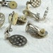 Earring Clip on 15mm pad with Multi Holes Round Disc Pad Findings