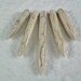 Stone Beads Long Graduating Fan Spikes Points Bone color Howlite graduated strand of natural beads with brown veins