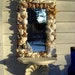 handmade shell mirror with shelf