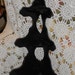 Vintage handmade black wood corner shelf