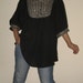 Sale - Black Japan Silk Oversize / Plus Size / Maternity Top - REGULAR PRICE USD 25.99