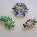 Vintage Jeweled and Rhinestone Brooch Trio