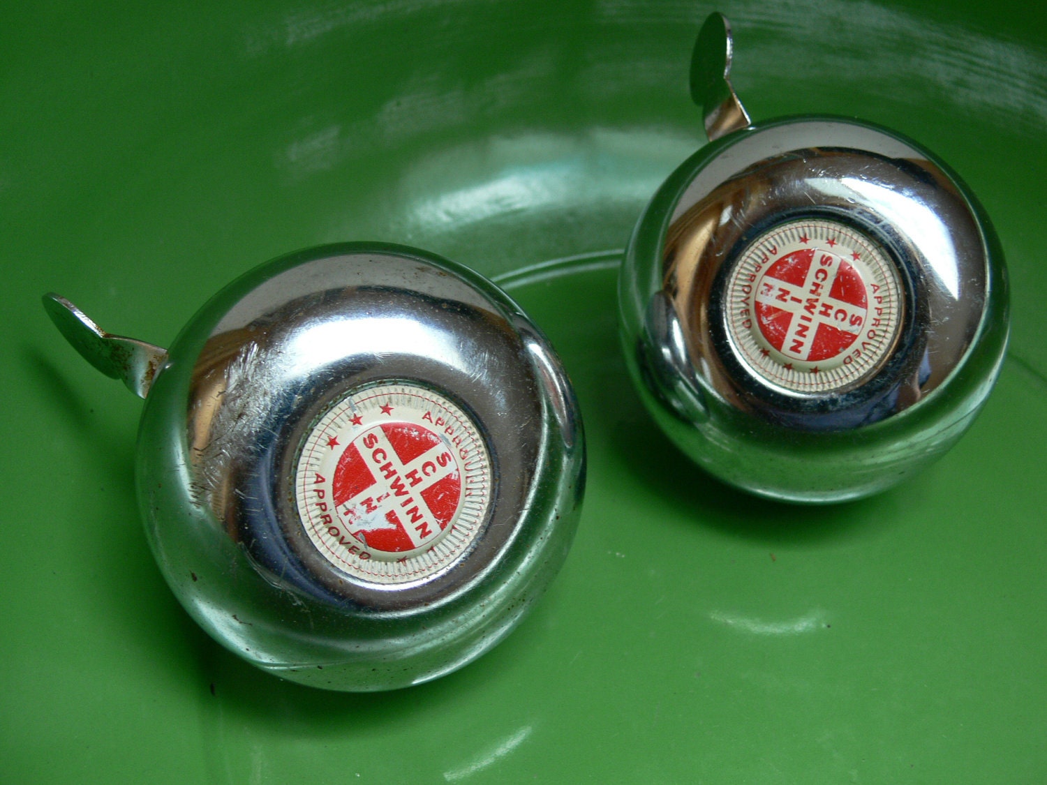 Pair of Vintage Schwinn Bicycle Thumb Bells by EitherOrFinds