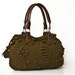 Khaki Green Shoulder Bag Celebrity Style With Genuine Leather Straps / Handles MORE COLOR OPTIONS