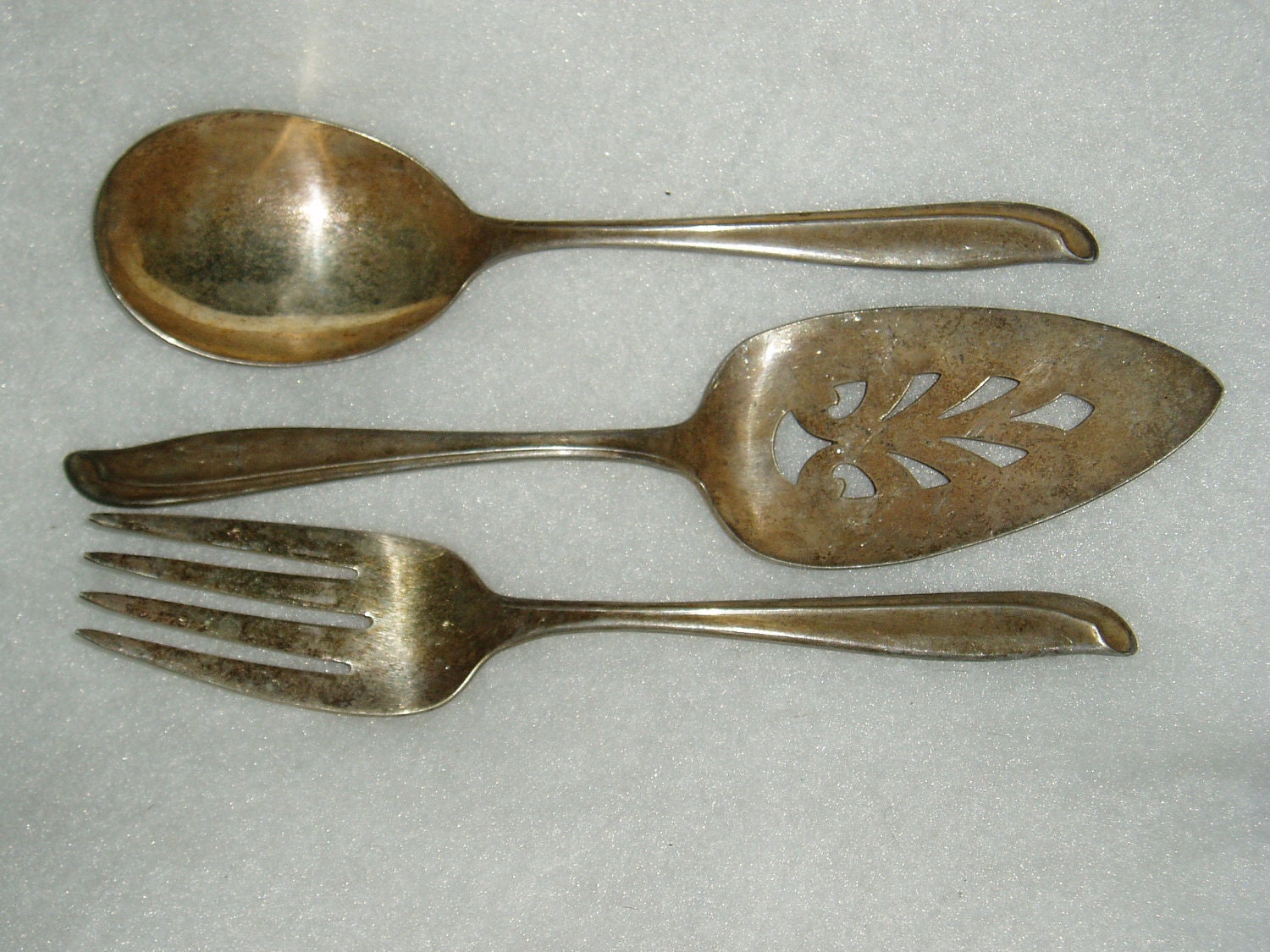 Serving Flatware ForkSpoonPie Slice by dayspringcollectible