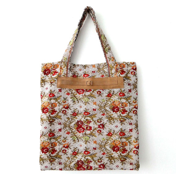 Items similar to Large embroised summer tote handbag on Etsy