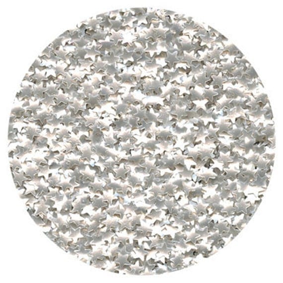 Items similar to Silver Star Edible Glitter, Silver Star Edible Glitter