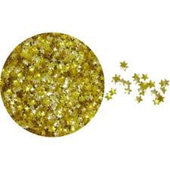 Gold Star Edible Glitter Sprinkles for Cupcakes Cake Pops