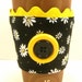 Coffee Sleeve Cup Cozy Eco Friendly Daisy Print