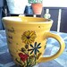 Anne of Green Gables "What a splendid day" L.M. Montgomery Literary Quote Mug - Medium mustard yellow mug with flowers