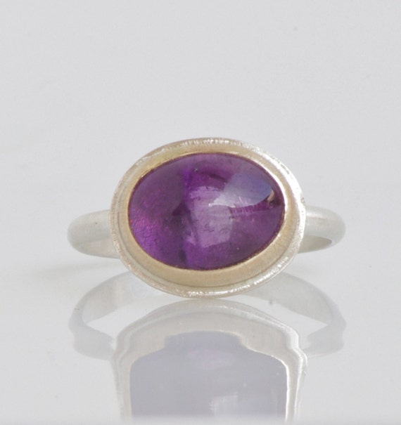 oval amethyst engagement ring