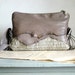 RESERVED for Andrea Boho Handbag - in Taupe Grey Natural Leather and Handweave - OOAK Made to Order.