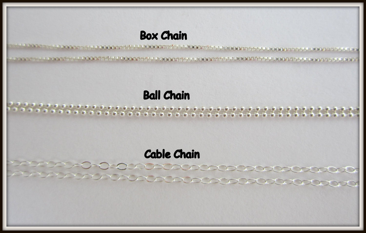 Extra Necklace Sterling Silver Cable/ Ball or by ShinyMetals