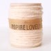 10 yards Blush Cotton Twine hand wound on a wooden spool