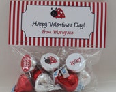INSTANT DOWNLOAD Valentine Ladybug Lovebug Favor Topper, Kisses Candy Sticker Labels for Boy and Girl Il_170x135