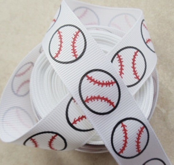 Buy me some peanuts & crackerjacks on white 7/8 inch grosgrain ribbon with baseballs Il_570xn