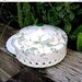 Cheese Cloche Covered Tray Jay Willfred Sadek Green Ivy White Portugal Hand painted