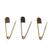 Vintage Brass Safety Pin Lot Large Antique Rustic Laundry