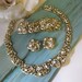 SALE....Vintage Crown Trifari Rhinestone Set Necklace Bracelet Earrings Signed