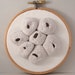 Embroidery hoop art Anemone barnacle sculpture contemporary form 3D sea life beach textile art Home decor