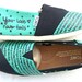 The Hailey - Teal and Black Custom TOMS