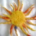 Soleil, Soleil. Felt Sun Pendant Necklace or Brooch