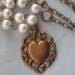 Heart Necklace With Pearls And Antique Brass,Love Necklace - Birthday,Gift, Love,Mother,Sister,Wife,Daughter, Best Friend