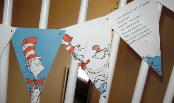 Items similar to 12 foot Party Banner Inspired by The Cat in the Hat on ...