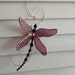 Dragonfly Sun Catcher Dimensional Sculpture Purple FREE SHIPPING
