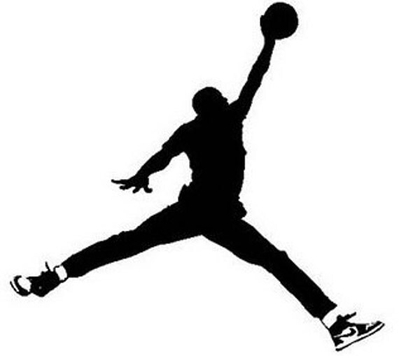 47 x 51 Jordan Jumpman Basketball Vinyl Wall Decal