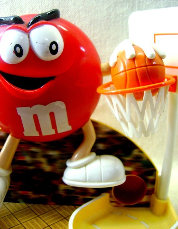 Red M&M Basketball Candy Dispenser