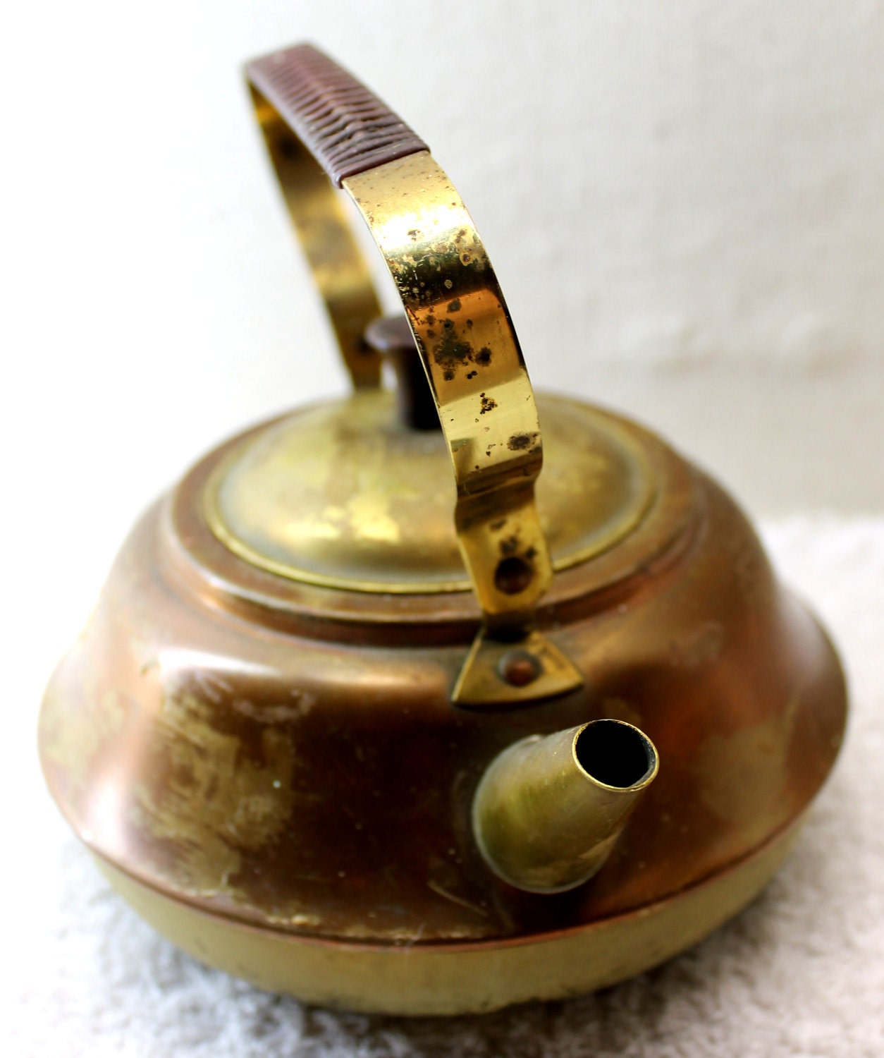 Copper and Brass Teapot Made in Holland