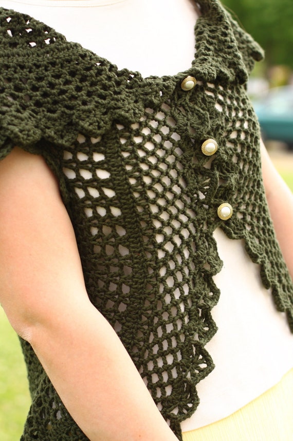 Pattern PDF for Crochet Circle Sweater Lace Cardigan