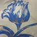 Vintage Blue Tulip Tablecloth
