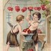 Mend Your Broken Heart- Blacksmith Cupids- 1909 Vintage German Valentine Postcard- Used