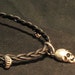 Black leather and skulls choker