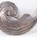 1930s Art Deco Finely Detailed Curled Feather Brooch 7.5cm