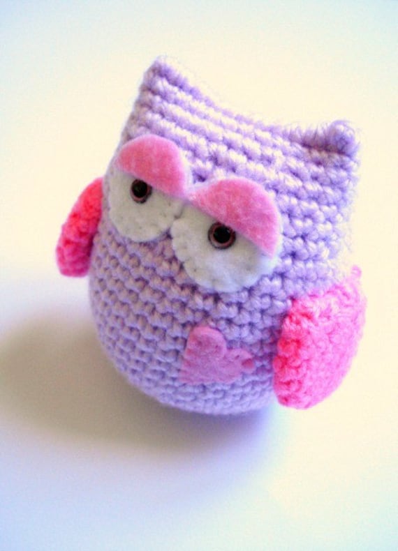 Hoot hoot... Owly Lilac Crochet Amigurumi Owl... Howie