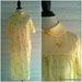 Vintage Dress or Gown - Yellow Floral Vintage Dress with Peter Pan Collar