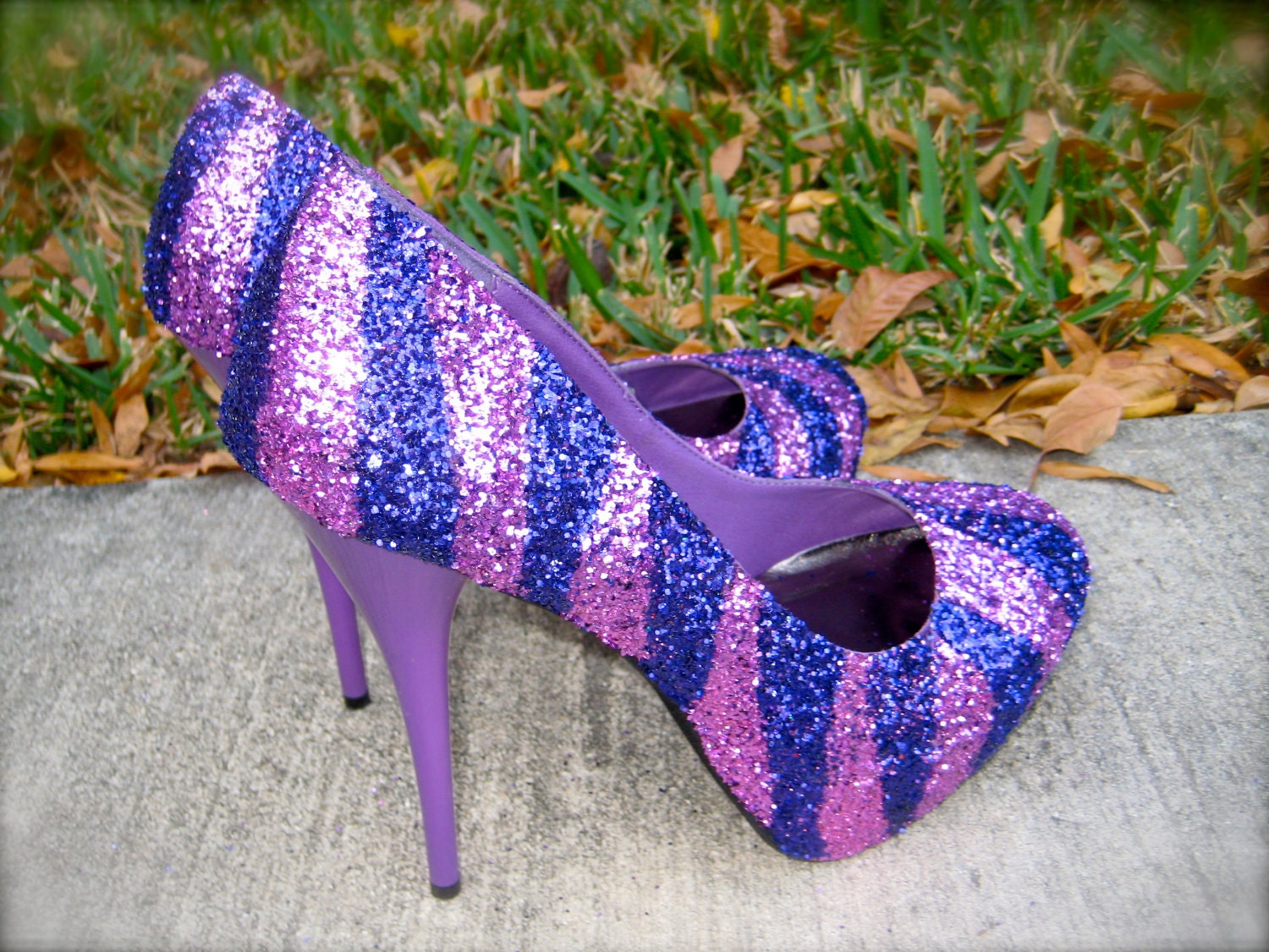 Pink & Purple Glitter Heels